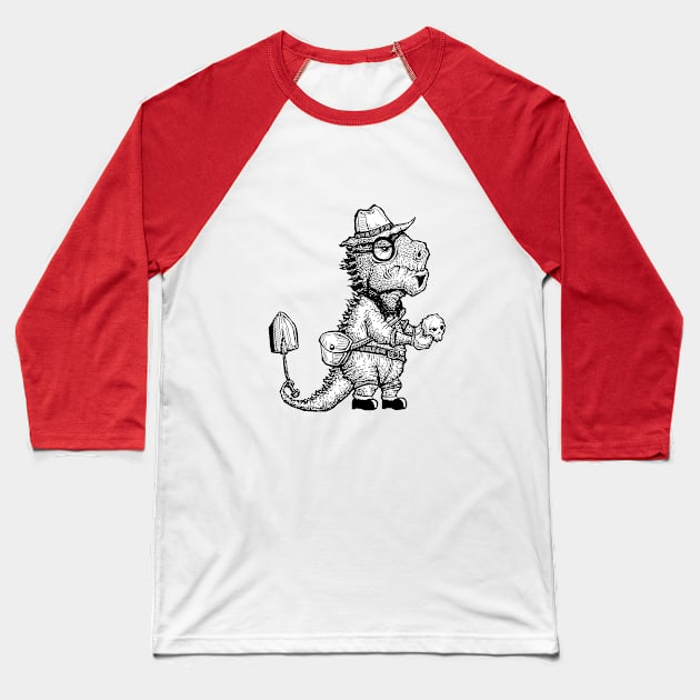 Dino Jones Baseball T-Shirt by The Ordinary Artist